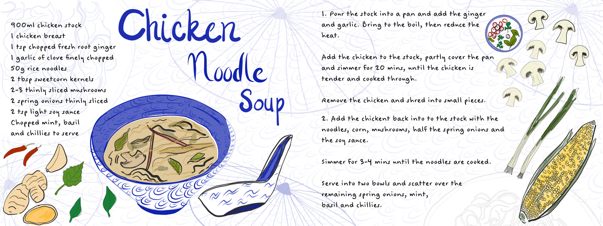 Chicken noodle soup by Michelle Walker Chicken noodle soup michellewalker