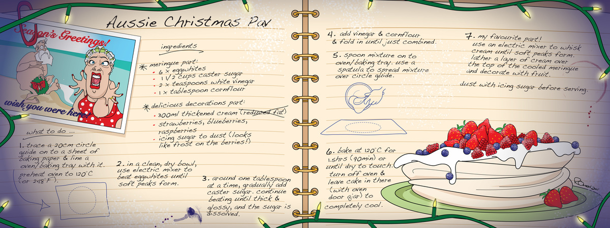 Aussie Christmas Pavlova by Rachel Lea Owen Tdac christmas pavlova rlo