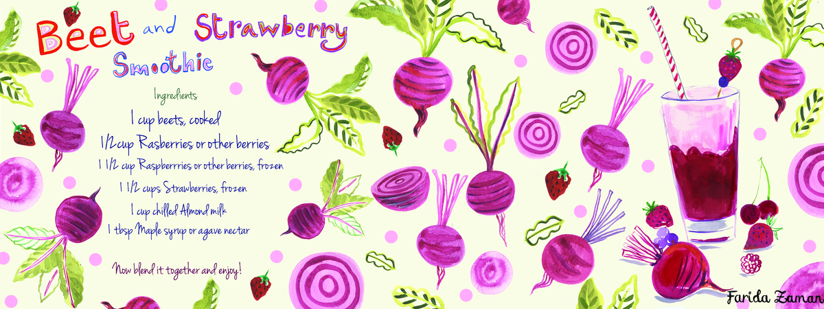 Beet and Strawberry Smoothie by Farida Zaman Beet strawberry smoothie