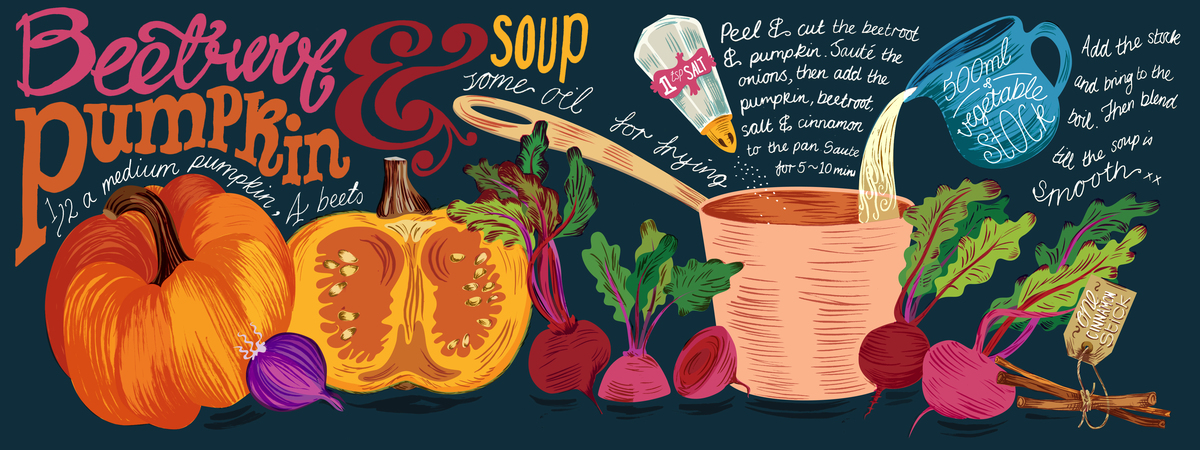Beetroot and Pumpkin Soup by Liz Harry Ff autumn recipie