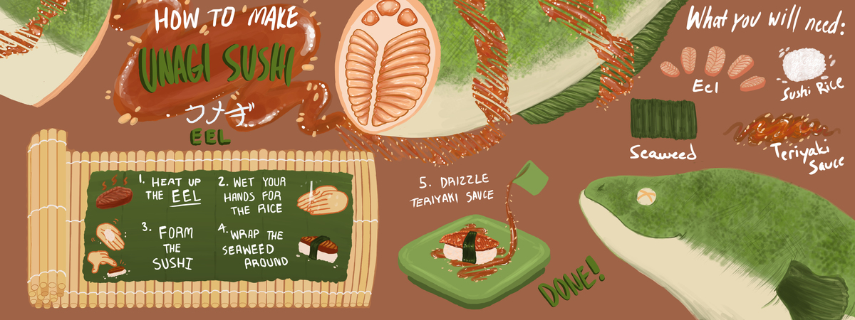 Eel Sushi by Jaime Wright Project3recipe