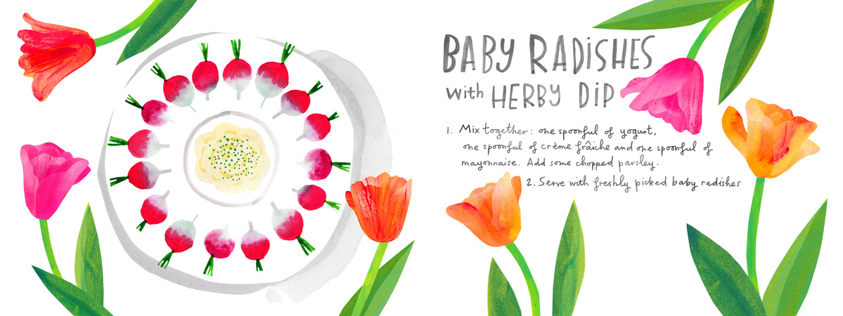 Baby Radishes with Herby Dip by Angie Rozelaar Angierozelaar tdac