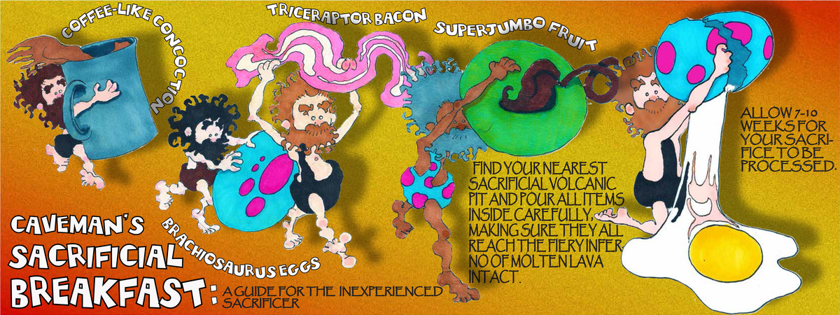 Caveman's Sacrificial Breakfast by Rene Martinez Caveman's sacrificialbreakfast 01
