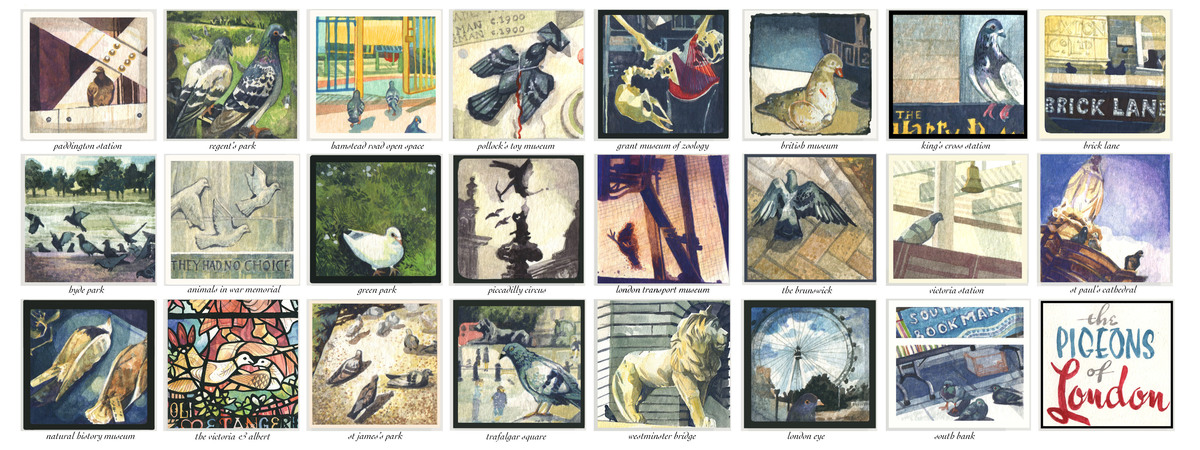 The Pigeons of London, UK by Danamarie Hosler Hosler london map.jpg