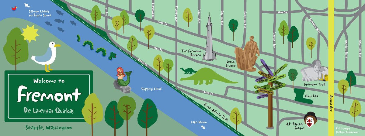 The Weird and Wonderful Fremont Neighborhood in Seattle by Phil Scroggs Phil scroggs fremont