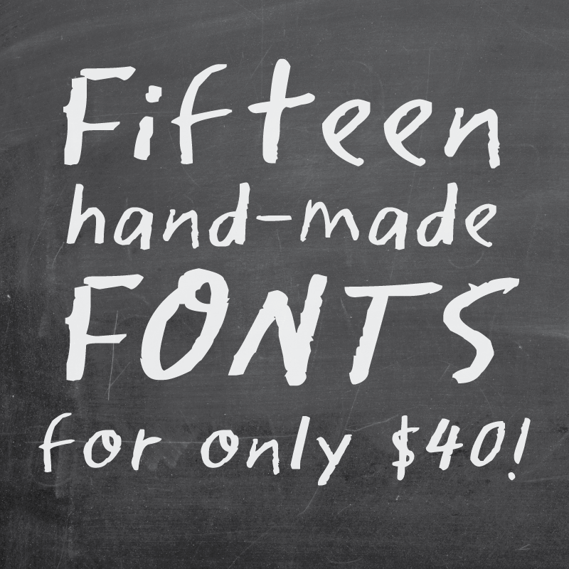 15 Hand-made Fonts! Shop images 15 for 40