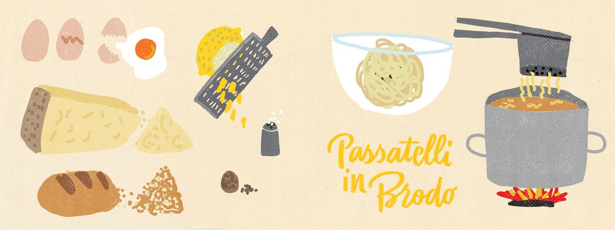 Passatelli in brodo by Lucia Calfapietra