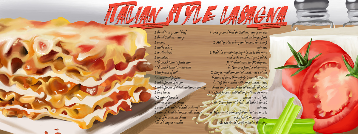 Italian Lasagna by Julio Samir Osuna