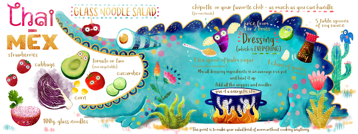 Thai-Mex glass noodle salad by Monika Suska