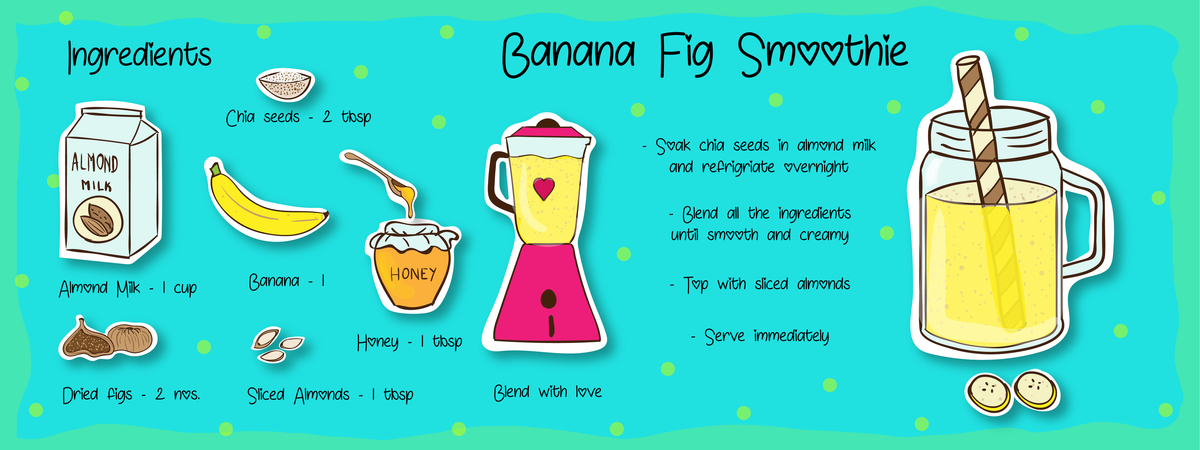 Banana Fig Smoothie by Abhinaya Sudharsanam @ Color Tickle