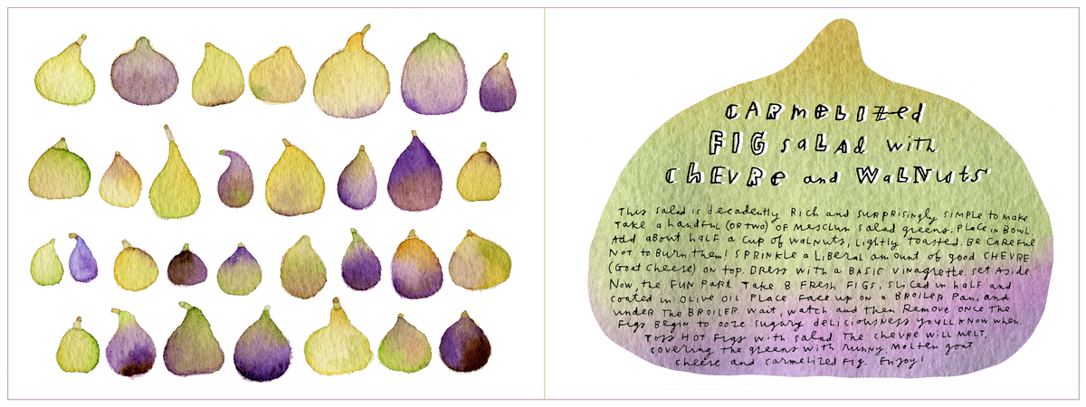 Carmelized Fig Salad with Chevre and Walnuts by John Segal