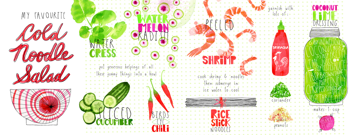 My Favourite Cold Noodle Salad by Jen Lindup