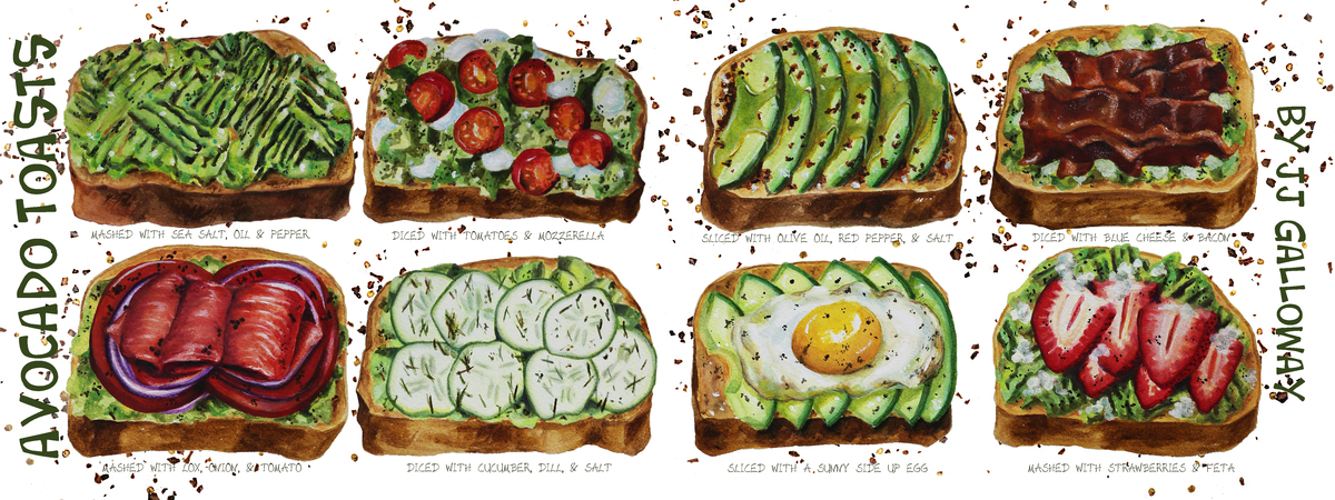 Avocado Toasts by JJ Galloway