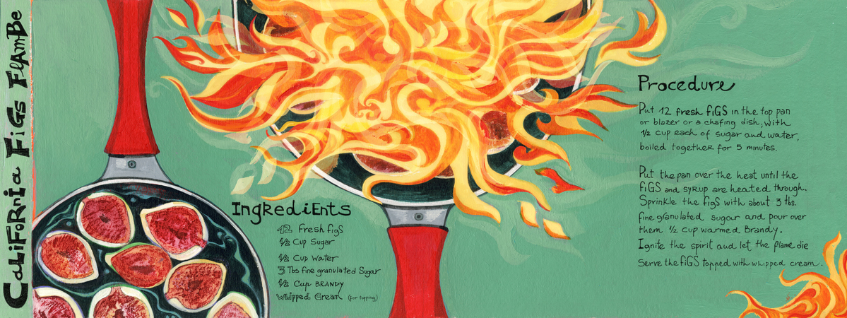 California Figs Flambe by Silvia Cabib