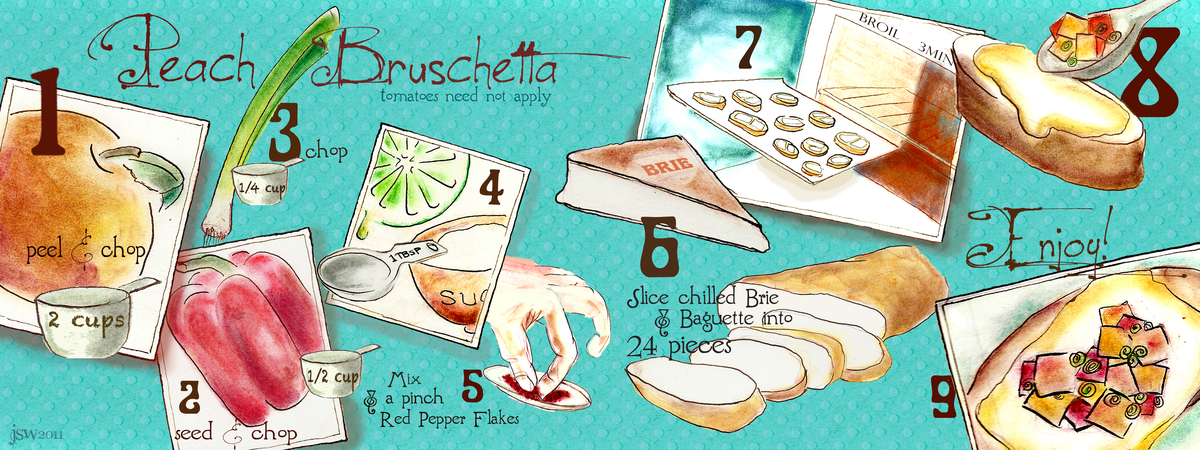 Peach Bruschetta by Julie Wojtowicz