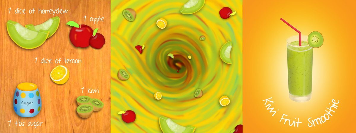 Kiwi Fruit Smoothie by Bo Jiang