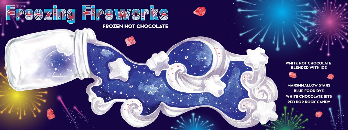 Freezing Fireworks Frozen hot Chocolate by Heather Sisson