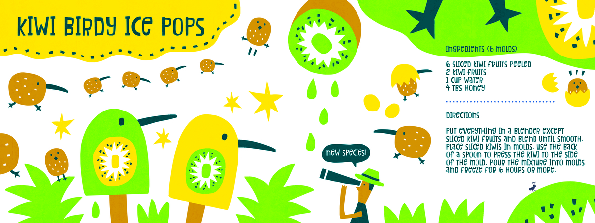 Kiwi Birdy Ice Pops by AW Illustrations Kiwi