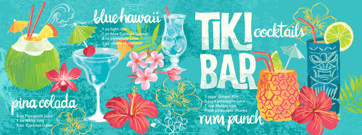Tiki Bar Cocktails by Ohn Mar Win