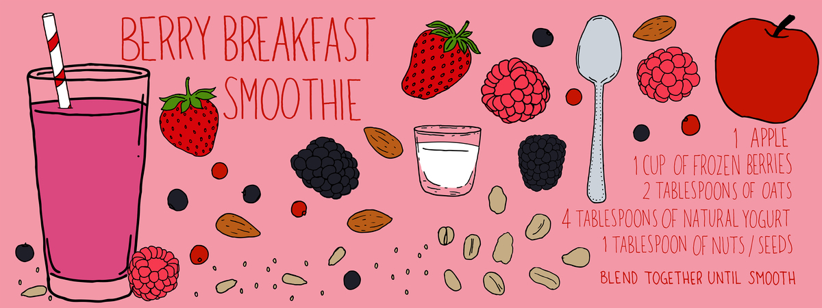 Berry Breakfast Smoothie by Cathryn Worrell Smoothie recipe