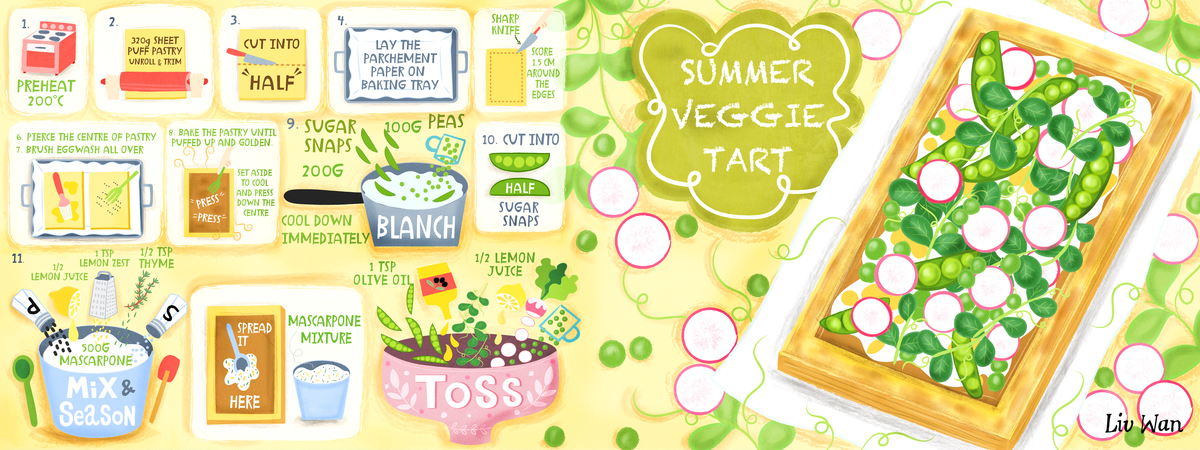 Summer Veggie Tart by Liv Wan