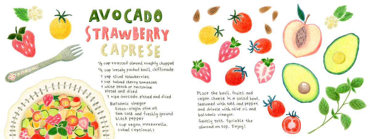 Avocado Strawberry Caprese by Anais Lee