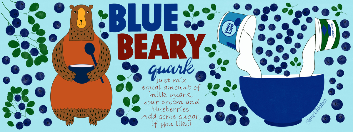 Blue Beary Quark by Elaine Vitikainen