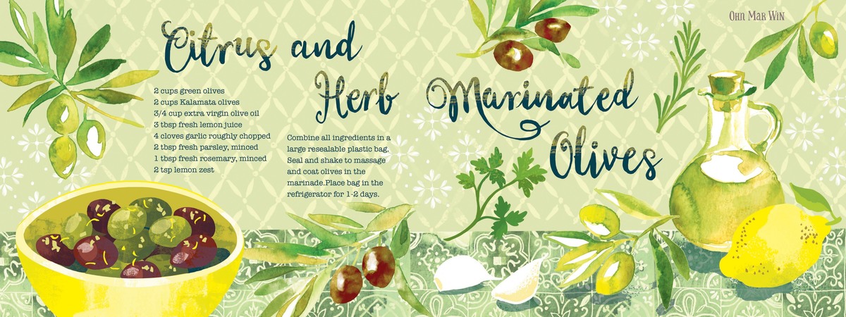 Citrus and Herb Marinated Olives by Ohn Mar Win