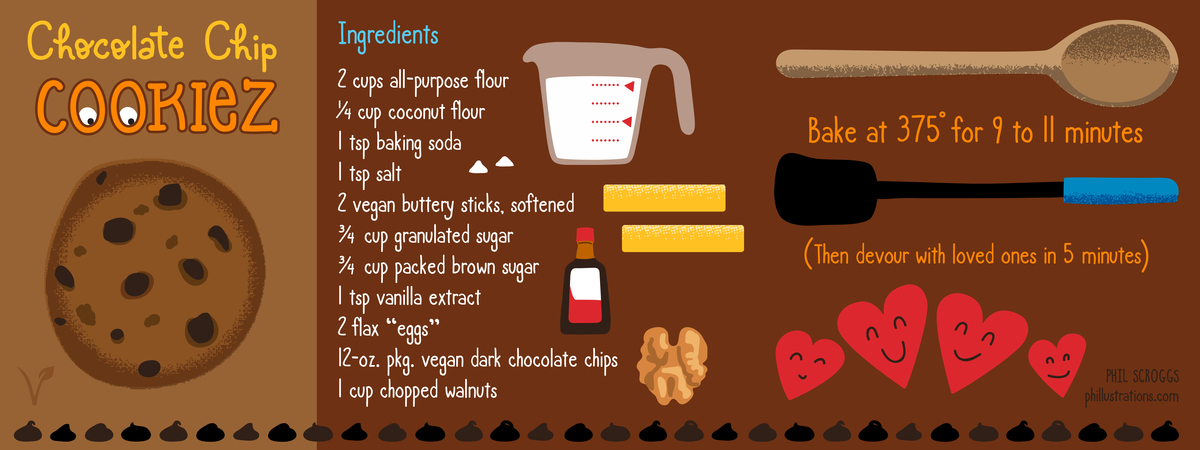 Chocolate Chip Cookiez! by Phil Scroggs Choc chip print