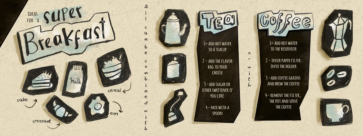 Super Breakfast Ideas by Nenuros Illustration