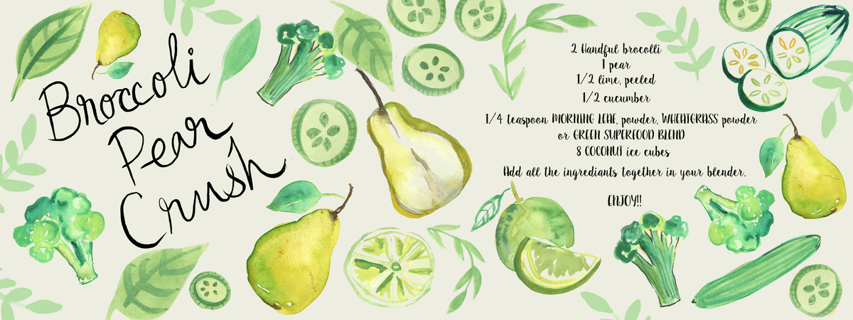 Broccoli Pear Crush by Farida Zaman