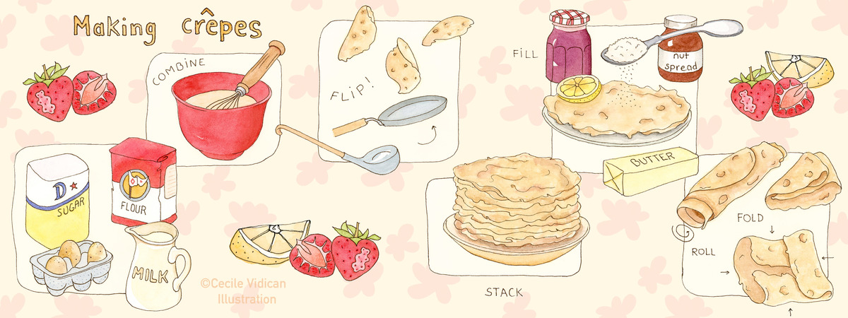 The art of making crêpes by Cécile