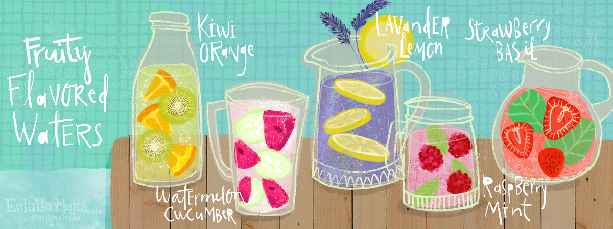 Fruity Flavored Waters by Eulalia Mejia