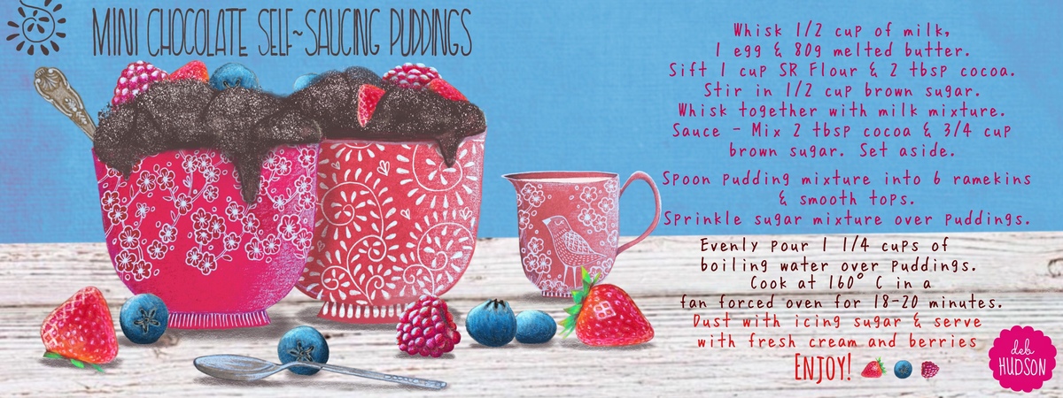 Mini Chocolate Self-Saucing Puddings by Debi Hudson Mini chocolate self saucing puddings