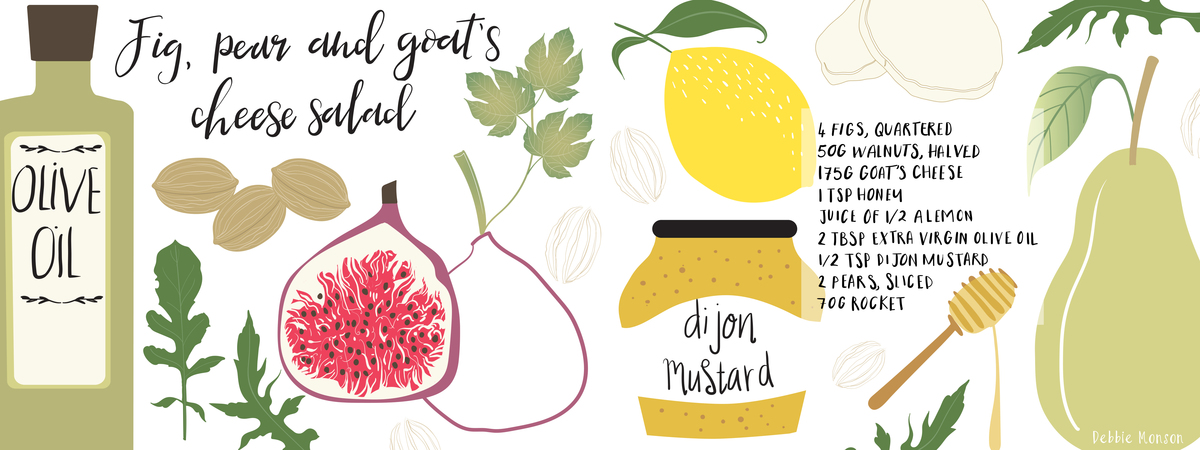 Fig, Pear and Goat's Cheese Salad by Debbie Monson