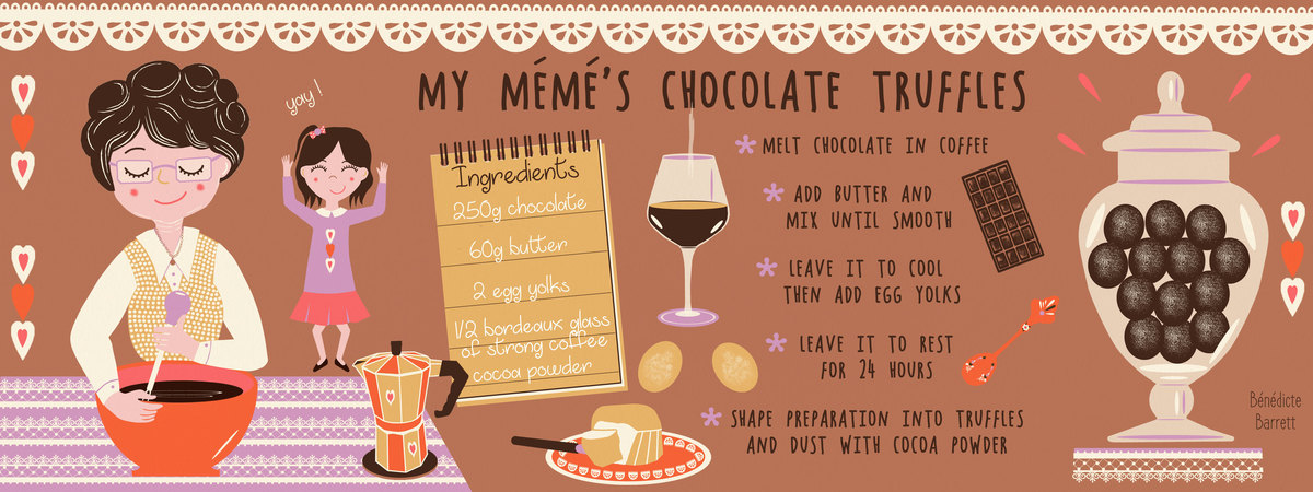 My Mémé's chocolate truffles by Bénédicte Barrett Tdac benedicte barrett