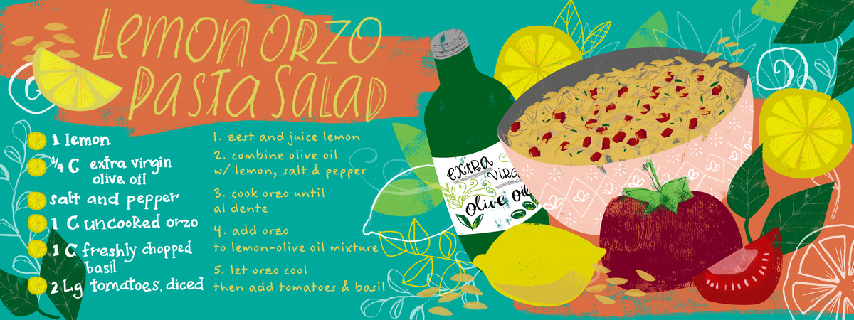 Lemon Orzo Pasta Salad by Heather Kadani