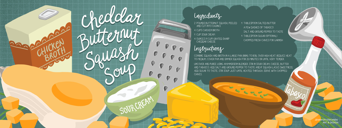 Cheddar Butternut Squash Soup by Jen Stefanek Jenstefanek butternutsquash