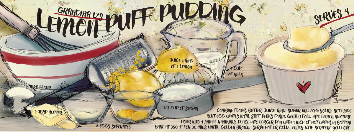 Lemon Puff Pudding by Jen Wilson Food