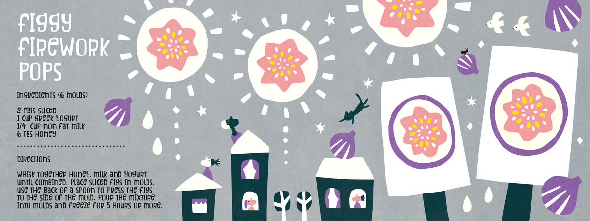 Figgy Firework Ice Pops by AW Illustrations