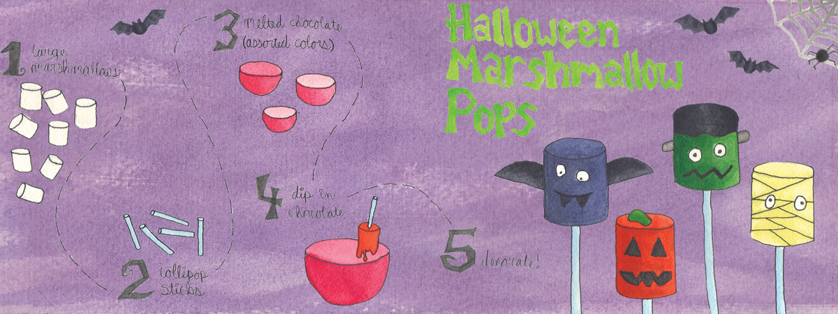 Halloween Marshmallow Pops by Emilee Mapes