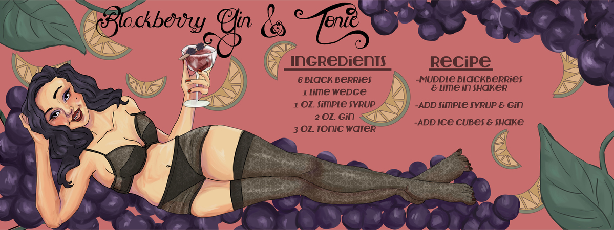 Blackberry Gin & Tonic by Gaile Plantz
