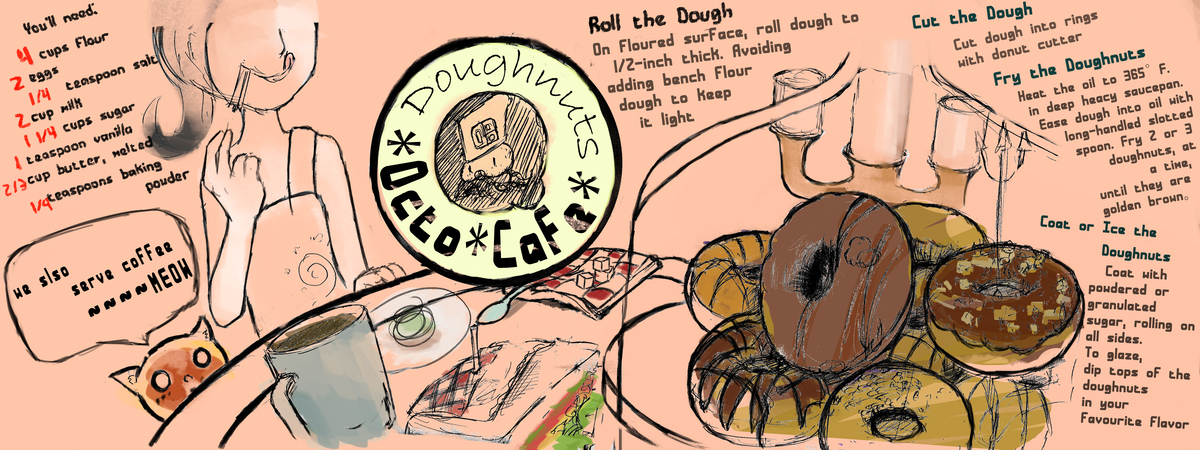 Octo Cafe Doughnuts by Kunyu Zhang Menu design