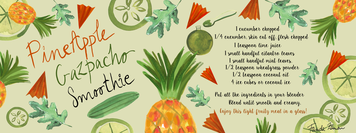 Pineapple Gazpacho Smoothie by Farida Zaman