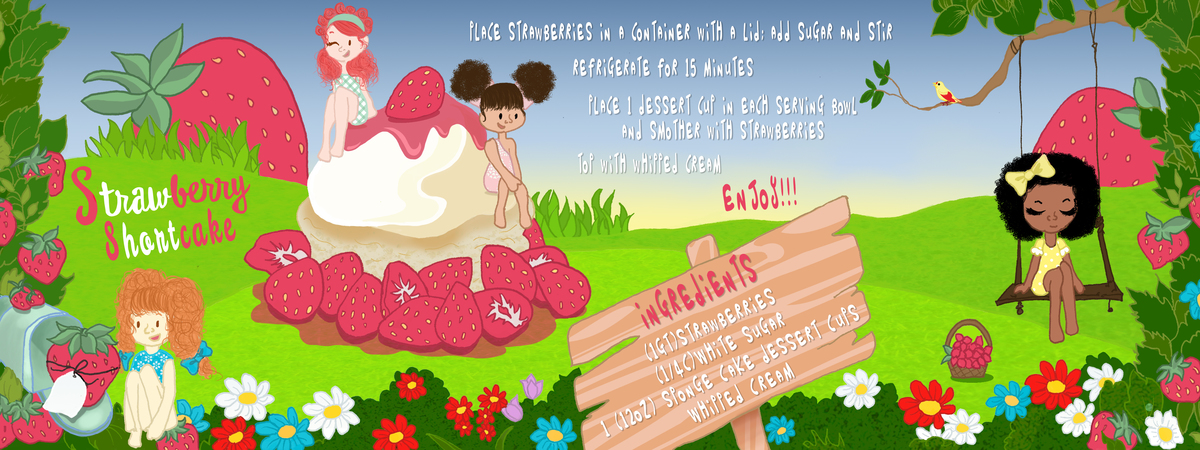 Strawberry Shortcake by Shasa Vaughn They draw and cook