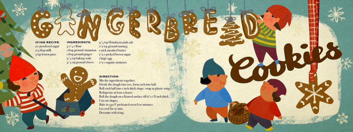 Gingerbread cookies by Alisa Bloom Gingerbread cookies illustrated recipe
