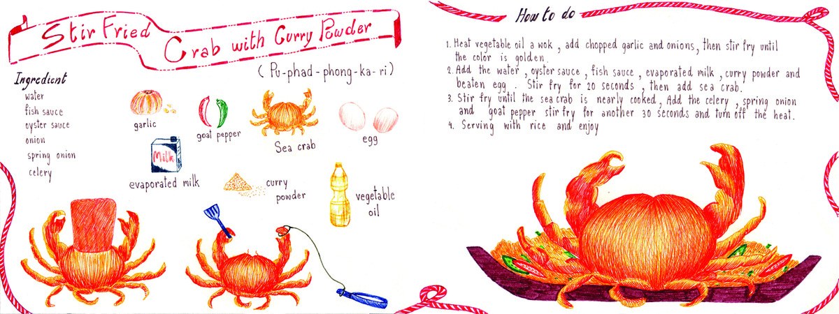 Stir Fried Crab with Curry Power by Ploy Wu