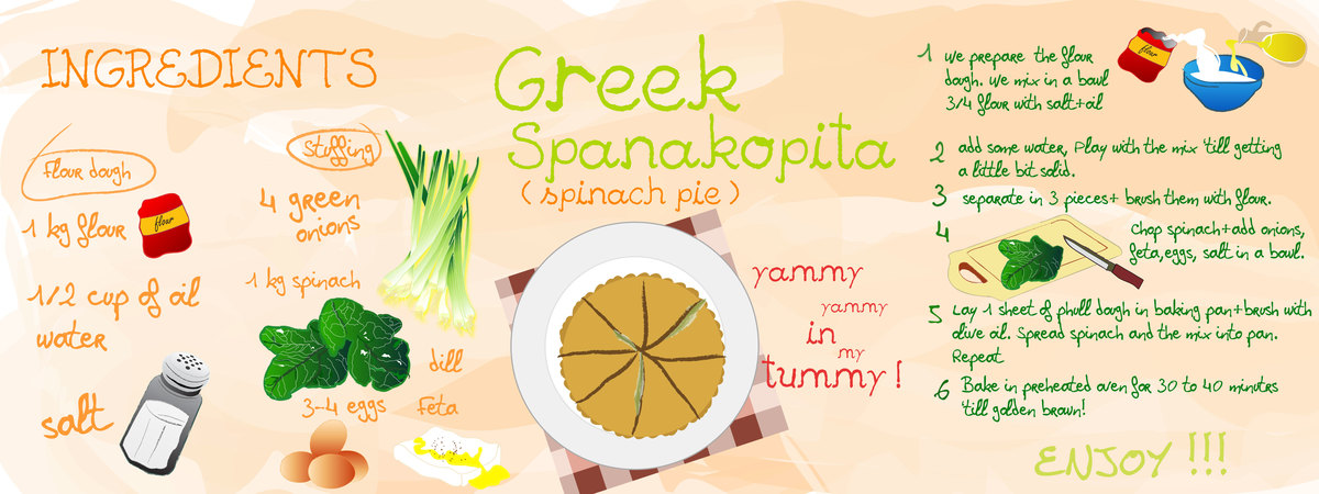 Greek Spanakopita (Spinach Pie) by Magda Kalariti