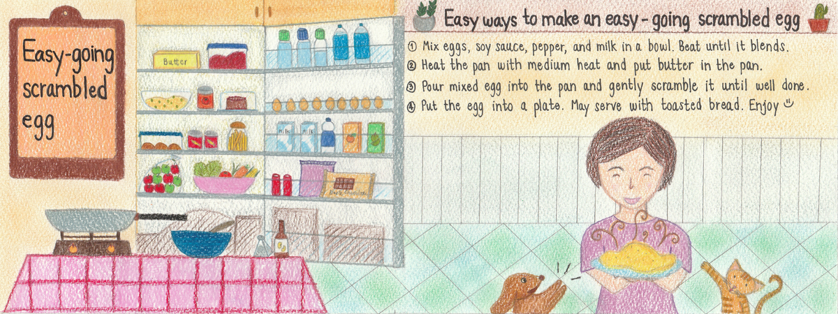 Easy-going scrambled egg by Amonone