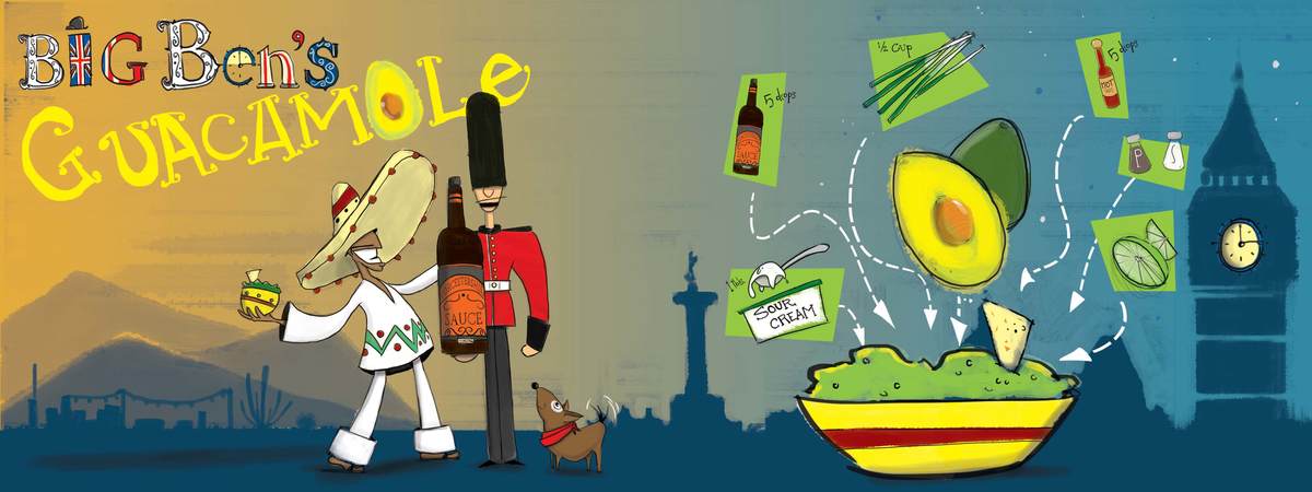 Big Ben Guacamole by Clancy Pannell Guacamole illustration pannell